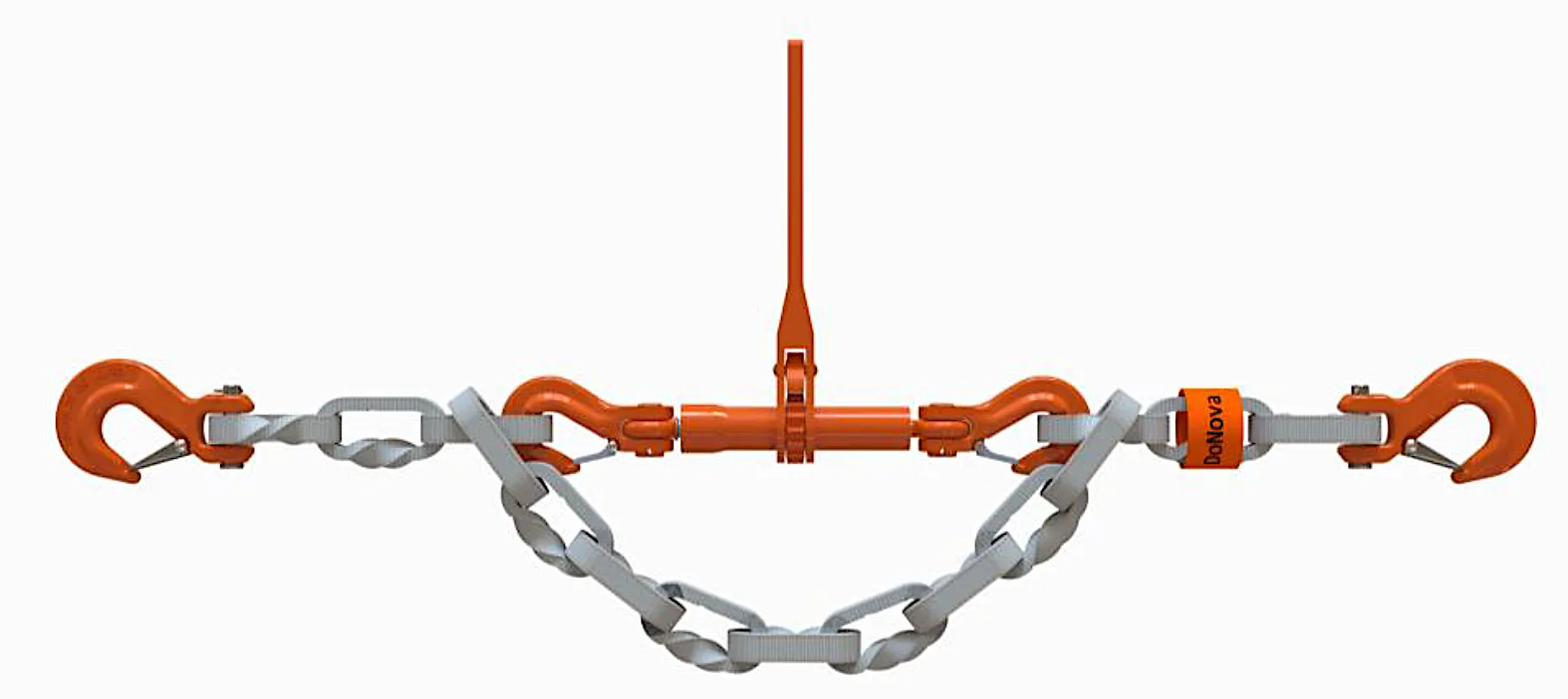 Textile Zurrkette 3m 2-teilig mit Ratschenlastspanner LC10000daN
